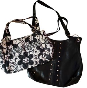 2 Black/ White Handbags